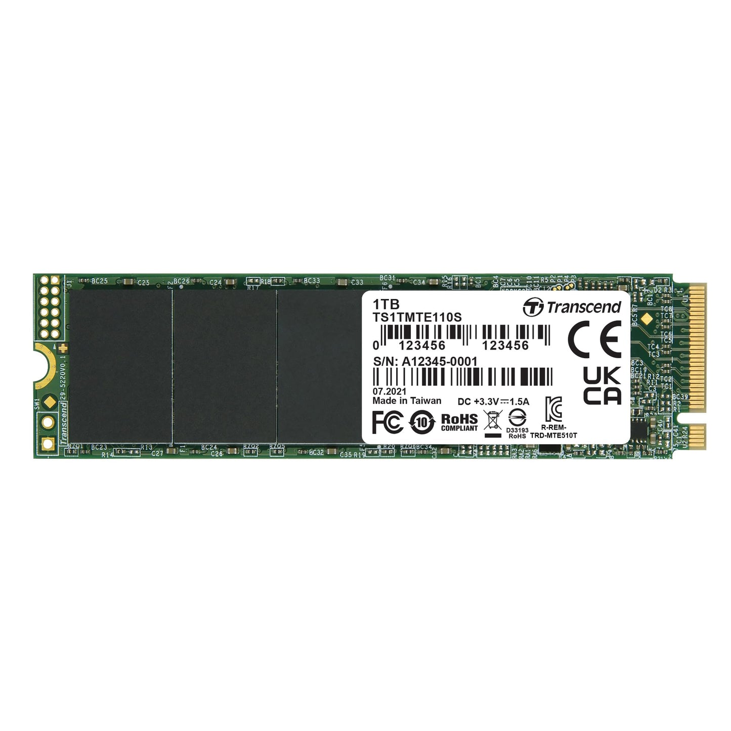 Transcend Nvme PCIe Gen3 X4 MTE110S M.2 SSD Solid State Drive (TS-MTE110S)