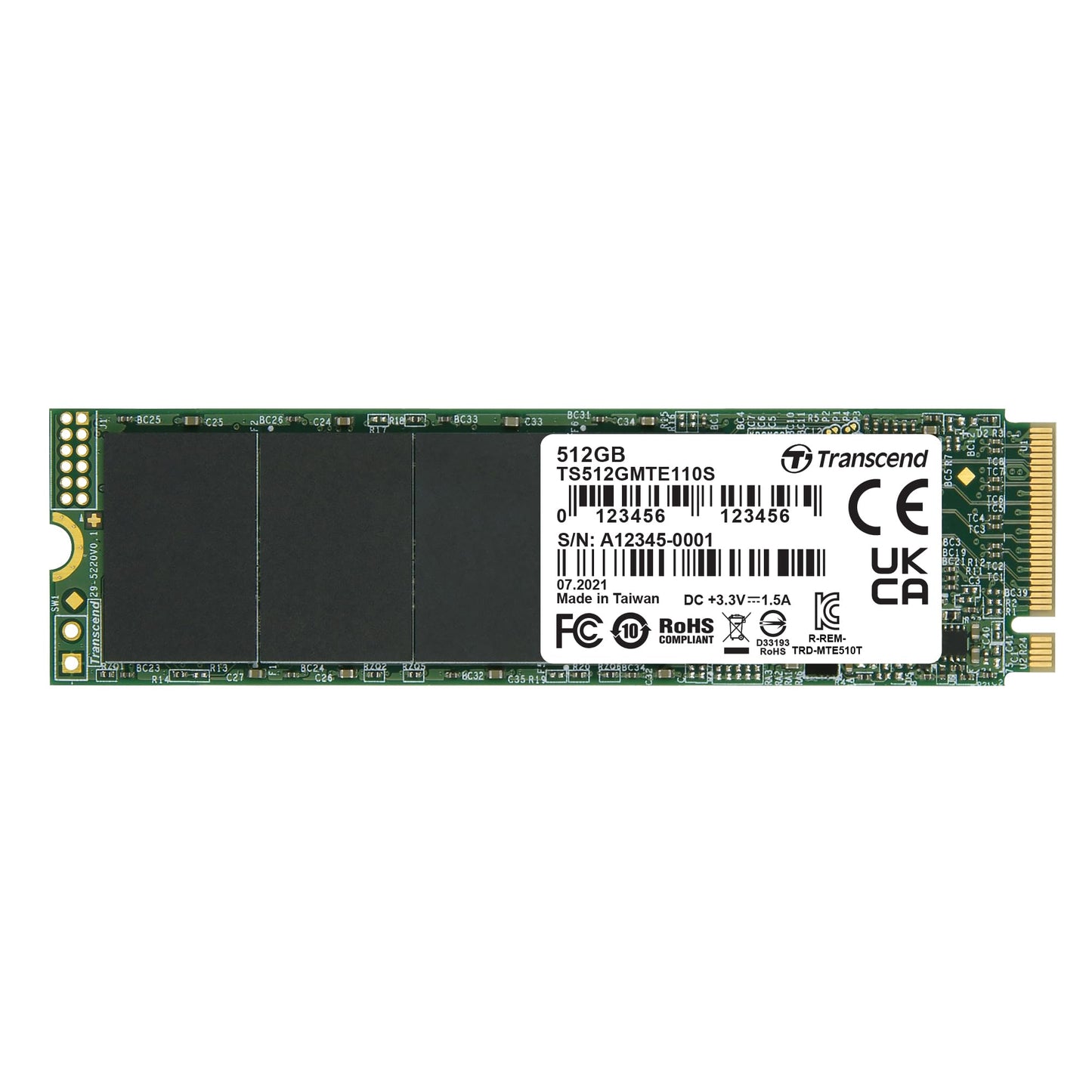 Transcend Nvme PCIe Gen3 X4 MTE110S M.2 SSD Solid State Drive (TS-MTE110S)