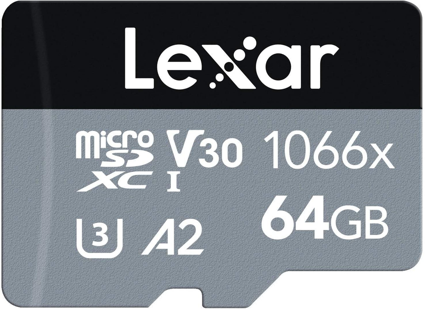 Lexar Professional 1066x microSDXC UHS-I Card w/SD Adapter Silver Series, Up to 160MB/s Read (LMS1066-BNANG)