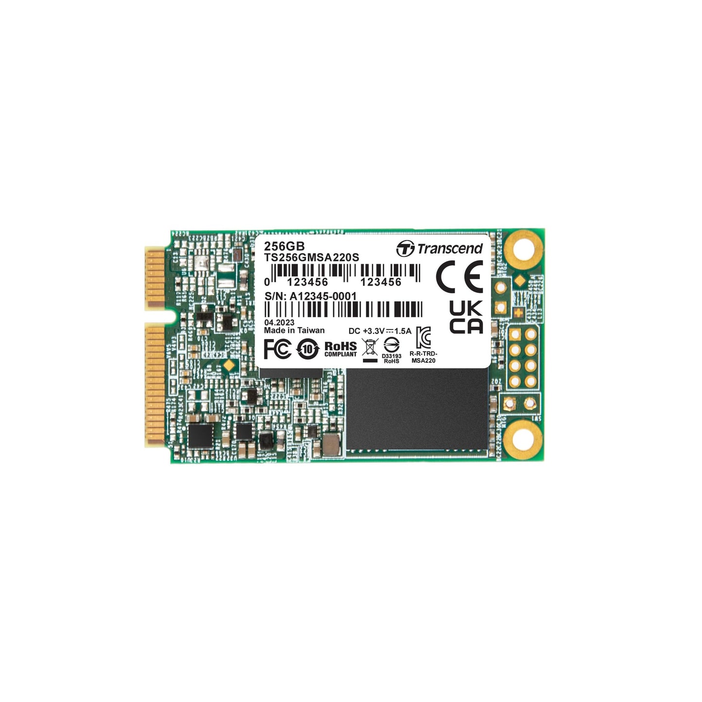 Transcend SSD mSATA 3D NAND, SATA3 (TS-MSA220S)