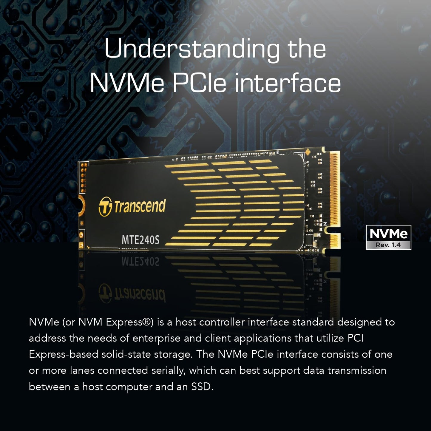 Transcend NVMe PCIe Gen4 x4 MTE240S M.2 SSD Solid State Drive (TS-MTE240S)