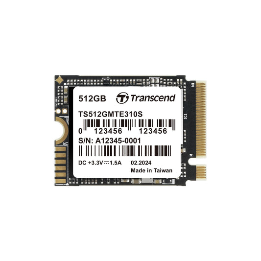 Transcend M.2 2230 PCIe Gen4x4 SSD, SLC Cache, Up to 3,300MB/s, for Steam Deck, ROG Ally, Microsoft Surface, Single-Sided, 3D TLC, M Key - (TS-MTE310S)