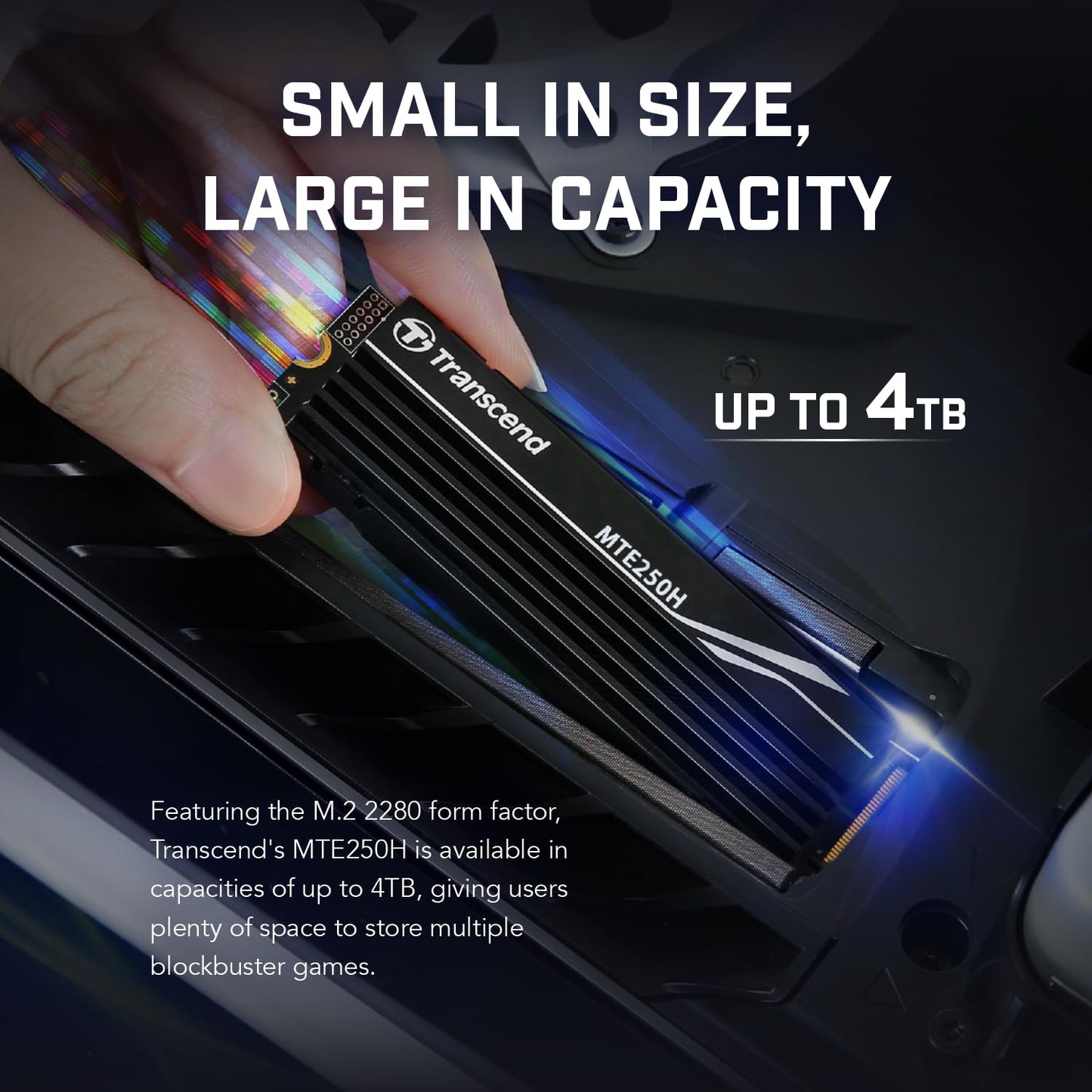 Transcend 250H PCIe 4.0 x4 M.2 Internal SSD with Heat Sink M.2 M.2 2280 (TS-MTE250H)