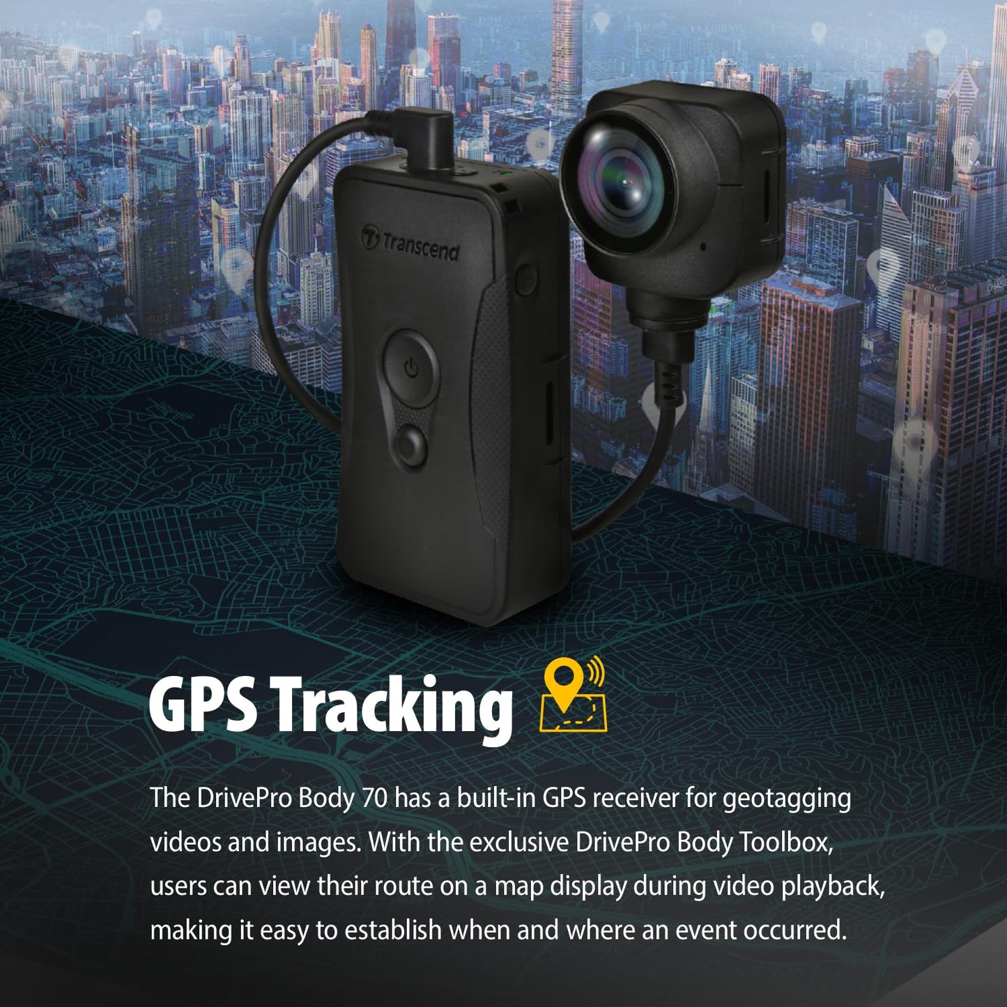 Transcend DrivePro Body 70 - Body Camera w/ 64GB Storage
