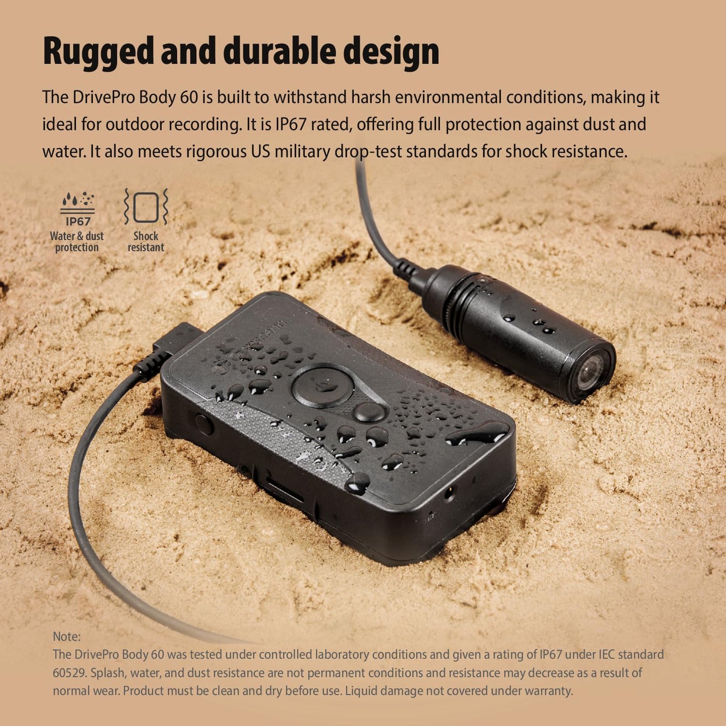 Transcend DrivePro Body 60 Body Camera 64GB with Cylindrical Camera