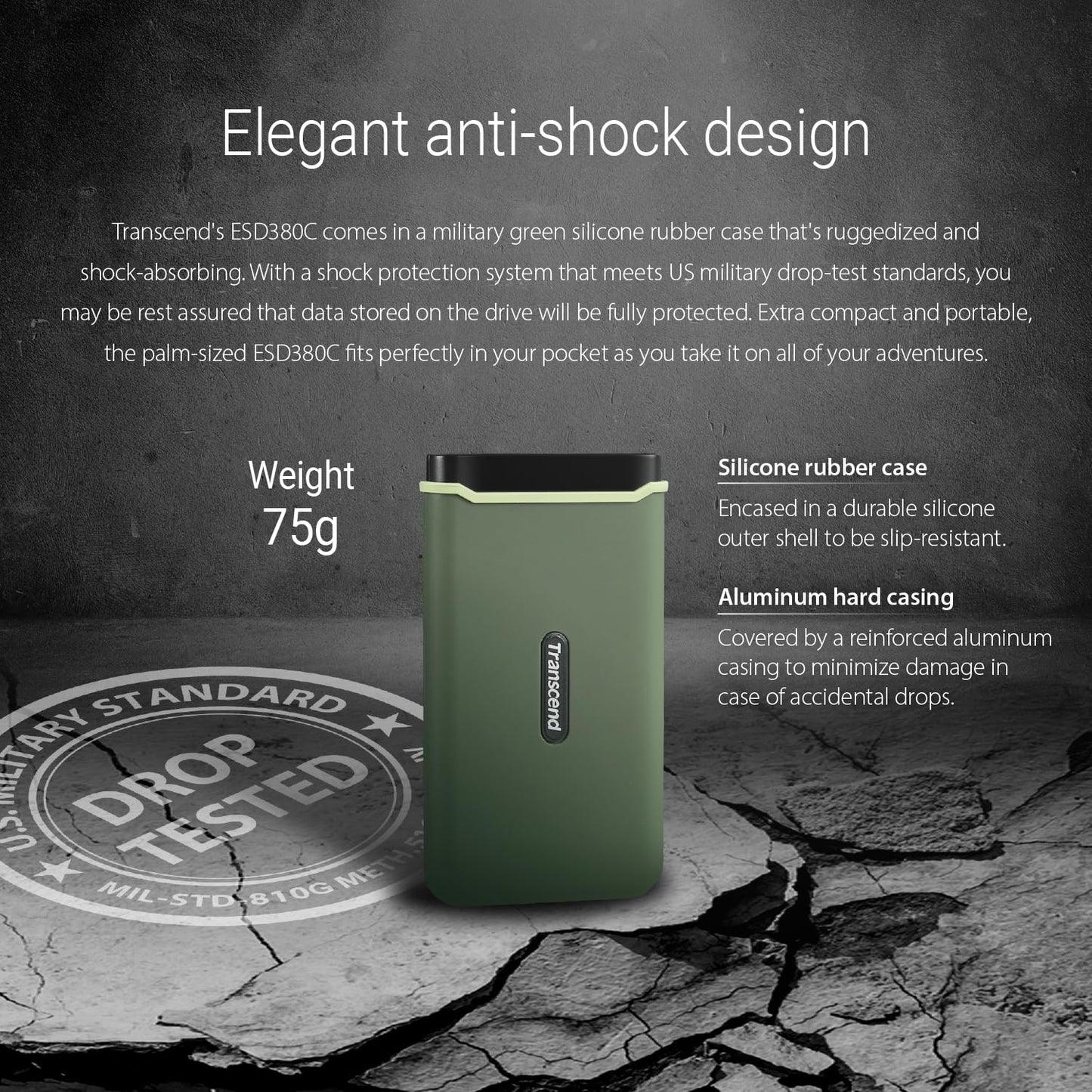 Transcend ESD380C External SSD Portable, USB3.2 Gen2x2, Type-C (TS-ESD380C)