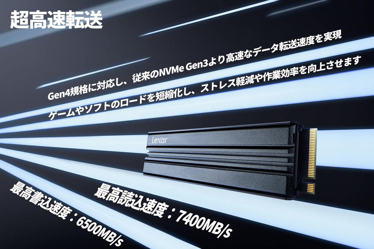 LEXAR SSD M.2 NM790 Heatsink PCIe Gen 4×4 NVMe (LEX-LNM790X)