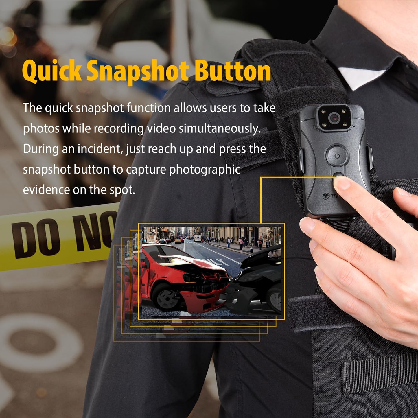 Transcend 64GB, DrivePro Body 10, Body Camera, Night Vision, Infrared LED, Water Resistant, 7-Hour Battery Life, with Audio and Video Recording, Ideal for Personal Civilians & Security - TS64GDPB10C