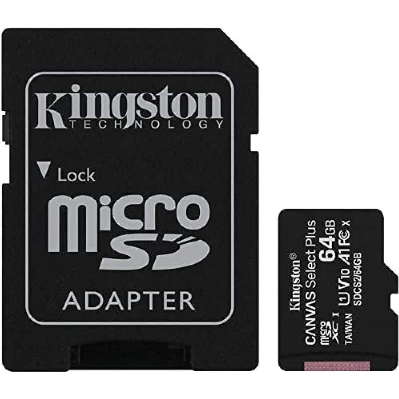 Kingston micSDHC Canvas Select Plus 100R A1 C10 Card + ADP (SDCS2)