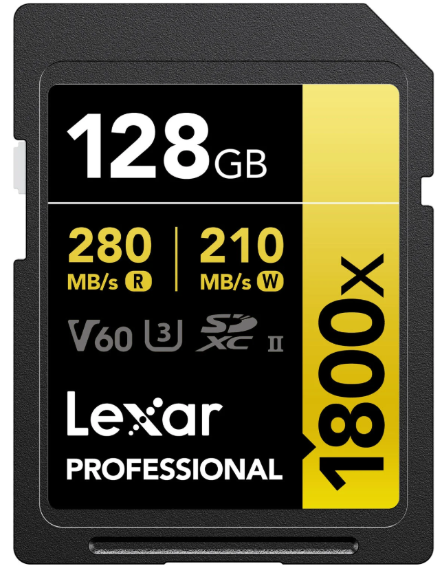 Lexar Gold Series Professional 1800x UHS-II U3 SDXC Memory Card - LSD1800