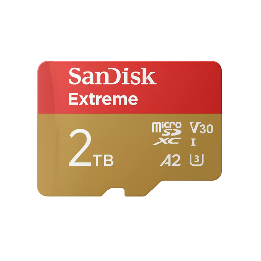 SanDisk 2TB Extreme microSDXC UHS-I Memory Card with Adapter - Up to 240MB/s, C10, U3, V30, 4K, 5K, A2, Micro SD Card- SDSQXAV-2T00-GN6MA