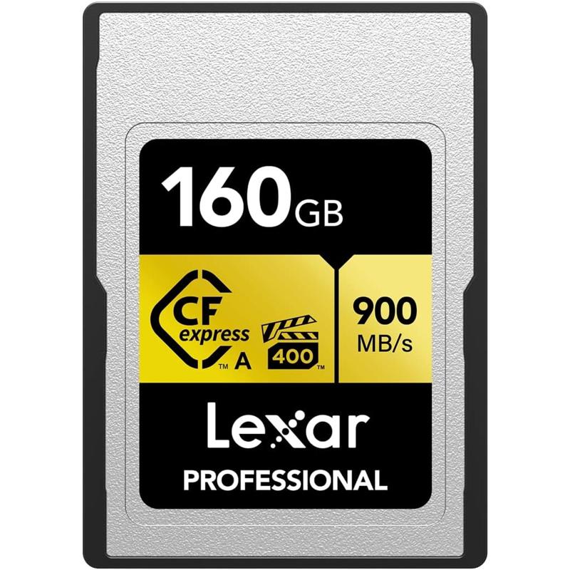 Lexar Professional CFexpress Type A Gold Series Memory Card, Up to 900MB/s Read, Cinema-Quality 8K Video, Rated VPG 400 - LCAGOLD-RNENG