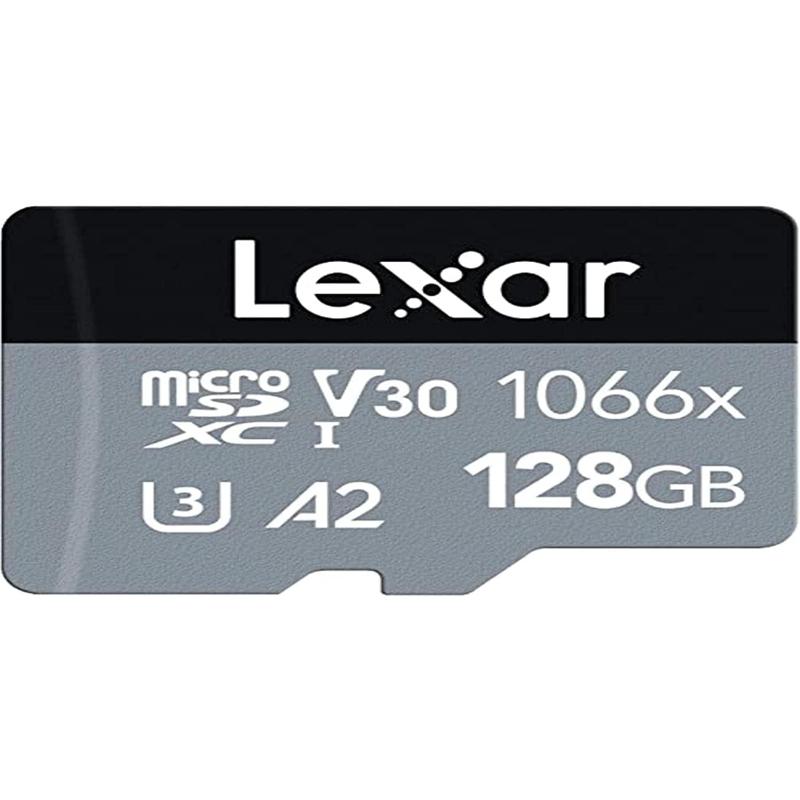 Lexar Professional 1066x microSDXC UHS-I Card w/SD Adapter Silver Series, Up to 160MB/s Read - LMS1066-BNANG