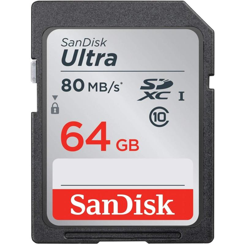 SanDisk Ultra Class 10 SDHC UHS-I Memory Card Up to 80MB, Grey/Black (SDSDUNC-GN6IN)