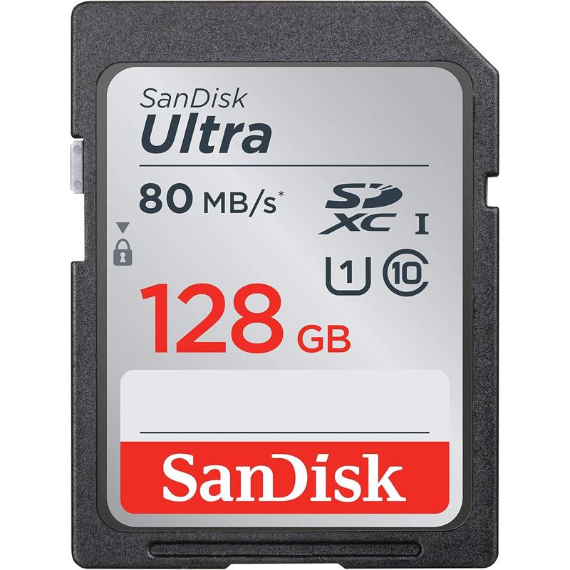 SanDisk Ultra Class 10 SDHC UHS-I Memory Card Up to 80MB, Grey/Black (SDSDUNC-GN6IN)
