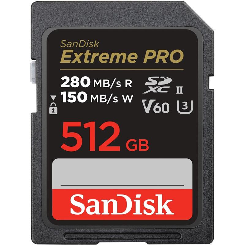 SanDisk Extreme PRO SDXC UHS-II Memory Card - C10, U3, V60, 6K, 4K UHD, SD Card - SDSDXEP-GN4IN