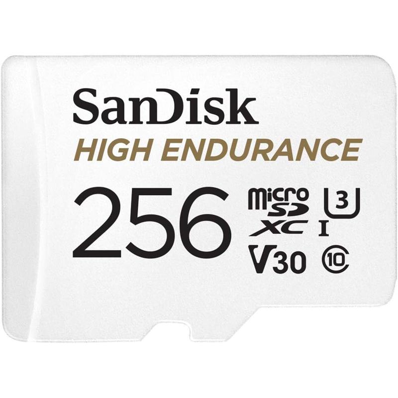 SanDisk High Endurance Video microSDHC Card with Adapter for Dash cam and Home Monitoring Systems - C10, U3, V30, 4K UHD, Micro SD Card (SDSQQNR-GN6IA)
