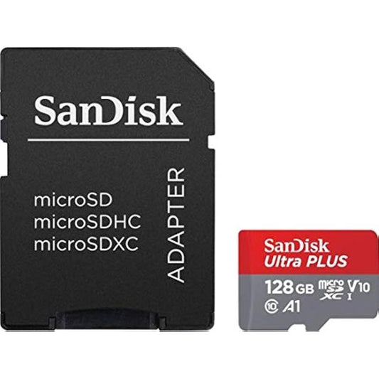 SanDisk 128GB Ultra microsdxc UHS-I Memory Card with Adapter - 120MB/s, C10, U1, Full HD, A1, Micro SD Card - SDSQUA4-128G-GN6MA
