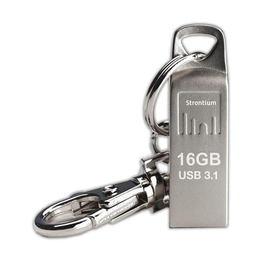 Strontium Nitro Ammo Silver 16GB USB 3.1 Flash Drive Up to 120MB/S Read Performance - SR16GSLAMMOY