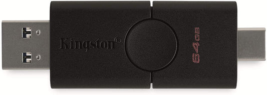 Kingston DataTraveler Duo 64GB USB-A and USB-C Dual Connector Flash Drive DTDE/64GB