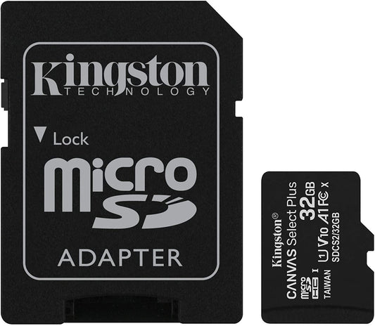 Kingston 32GB micSDHC Canvas Select Plus 100R A1 C10 Card + ADP (SDCS2/32GB)