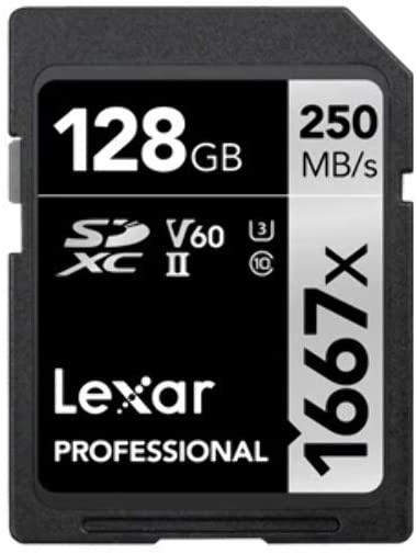 Original Lexar Professional 128GB 1667x V60 250MB/s Flash Memory SD Cards UHS-II U3 Card high Speed