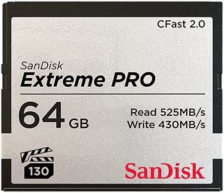 SanDisk 0619659144708 Extreme Pro CFast 2.0 Memory Card, 64 GB Electronic Reference Device