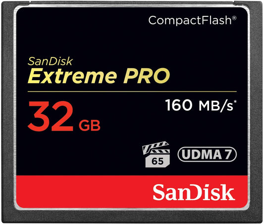 SanDisk Extreme PRO 32GB compactflash Memory Card UDMA 7 Speed Up to 160MB/s- SDCFXPS-032G-X46