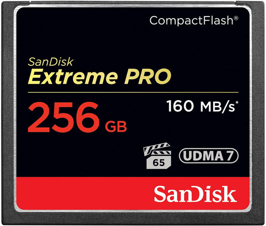 SanDisk SDCFXPS-256G-X46 Extreme PRO 256GB compactflash Memory Card UDMA 7 Speed Up to 160MB/s- SDCFXPS-25G-X46