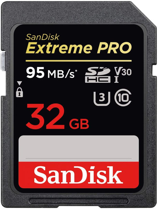 Sandisk SDHC Extreme Pro 32GB, Video Speed Class V30, UHS Sp. Cl. U3, UHS-I, 95MB/s