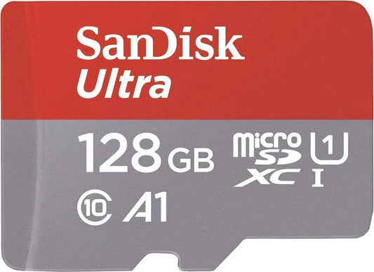 128GB Sandisk Ultra microsdxc UHS-I Memory Card for Android A1 CL10 Full HD